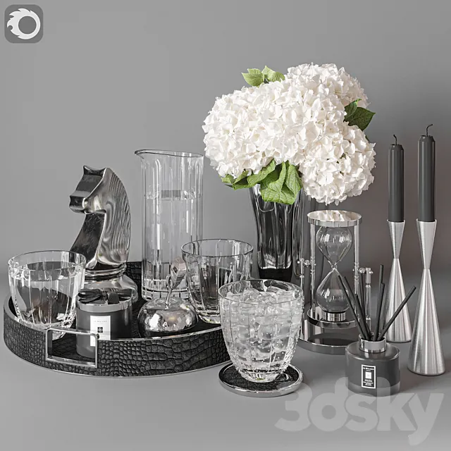 Decoration Set 36 - Chrome set 3DModel