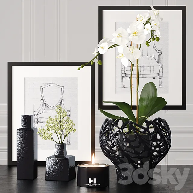 Decoration set 4 by Kelly Hoppen 3DModel