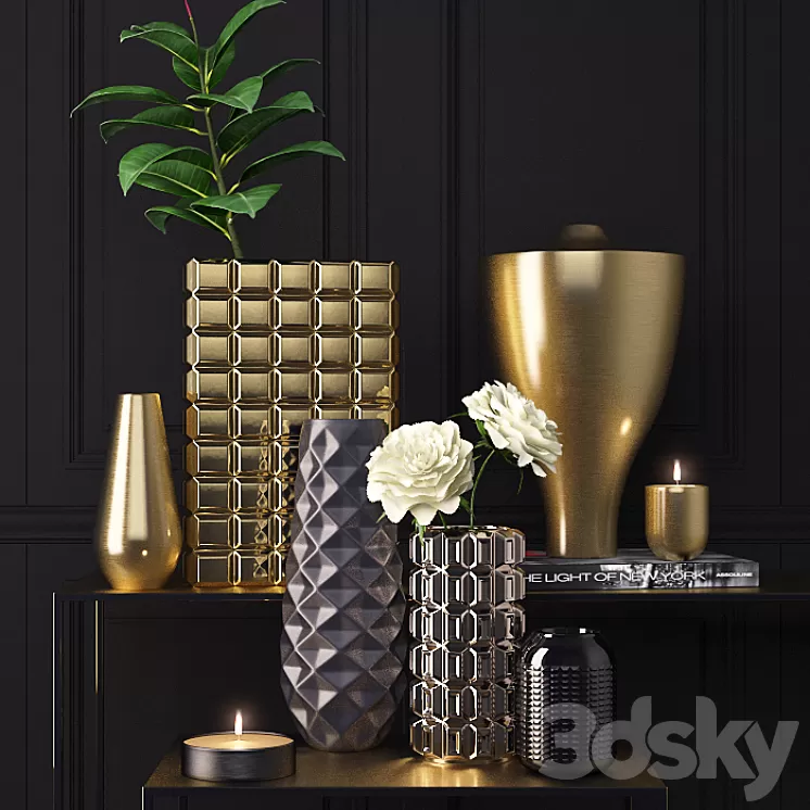 Decoration set by Crate&Barrel 3D Model