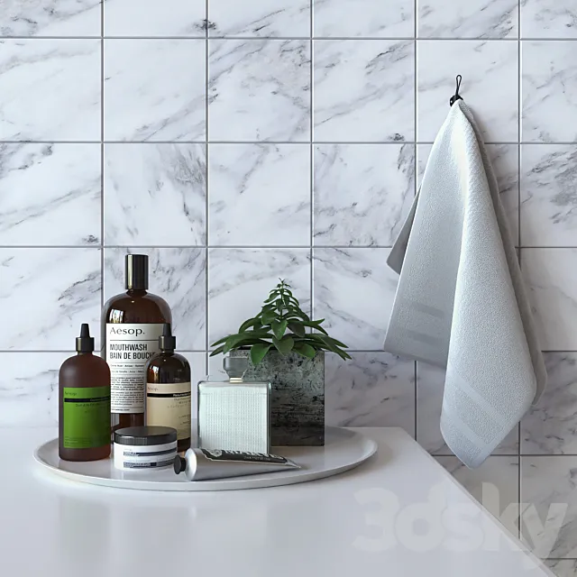 Decoration set for bathroom AESOP 3DModel