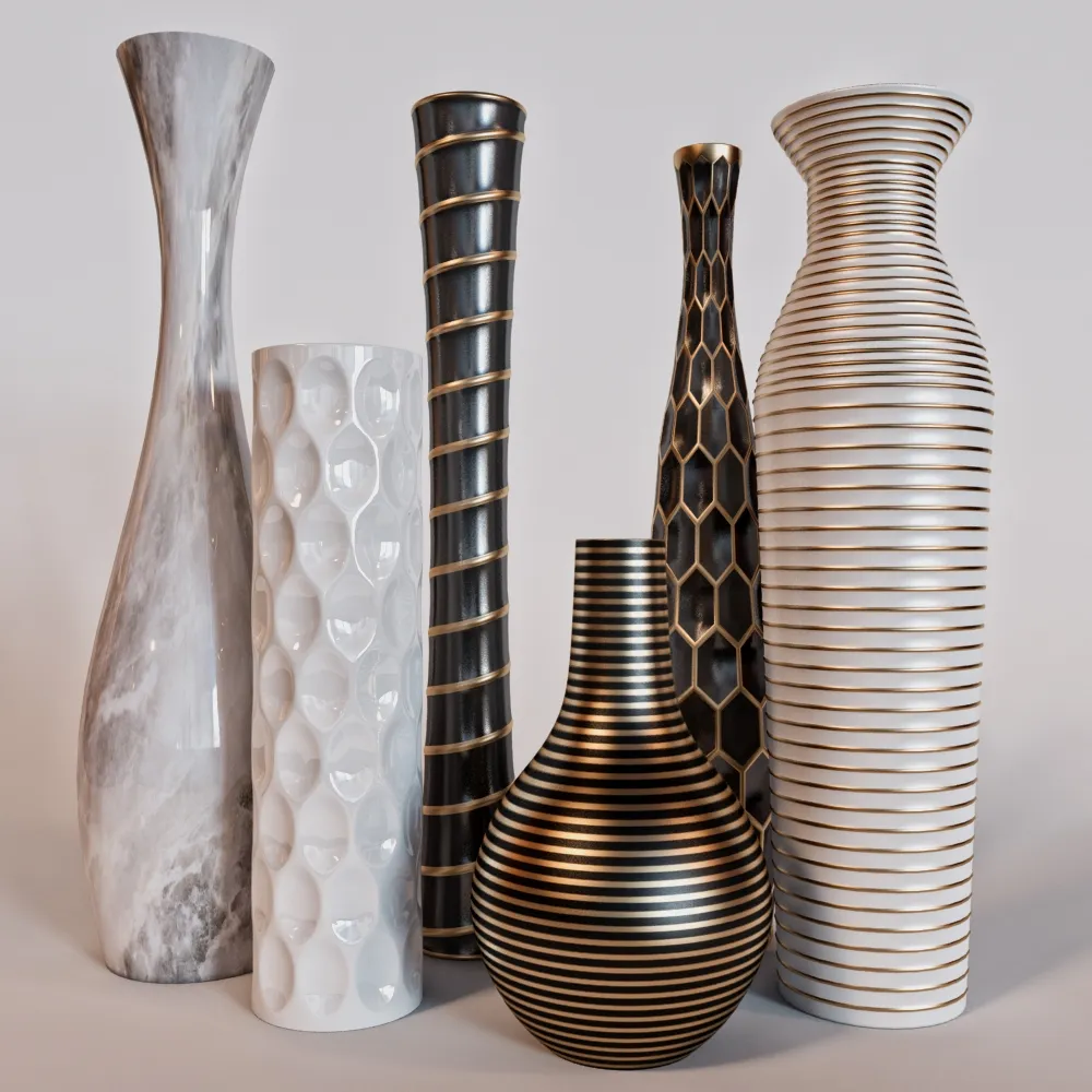 decoration - Set Meta vases 008 3D Model