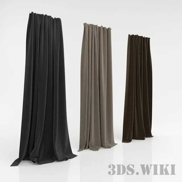 decoration - Set of assembled curtains 3D Model