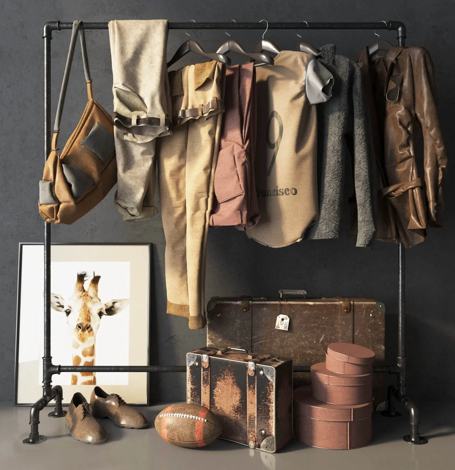 decoration - set of clothing for men_B01 3D Model