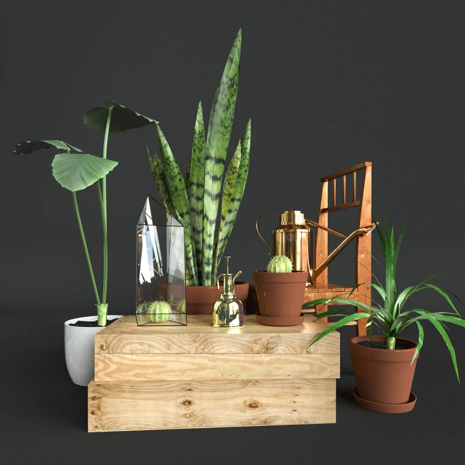 decoration - Set of decor with flowers 3D Model