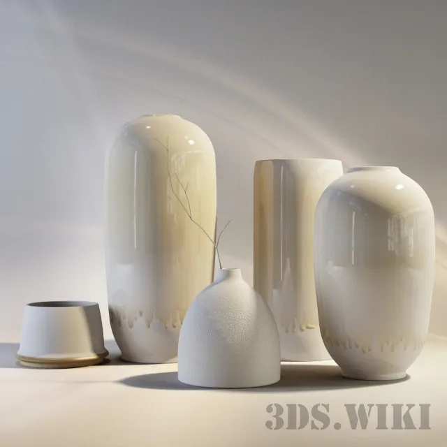 decoration - Set of decorative ceramic vases 3D Model