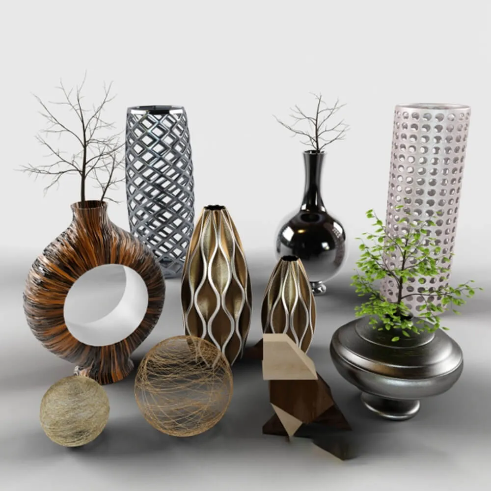 decoration - Set of decorative vases 3D Model