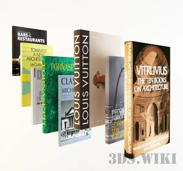 decoration - Set of English  books 3D Model