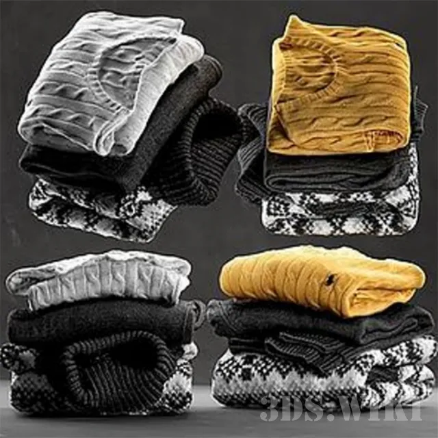 decoration - Set of folded sweaters 3D Model