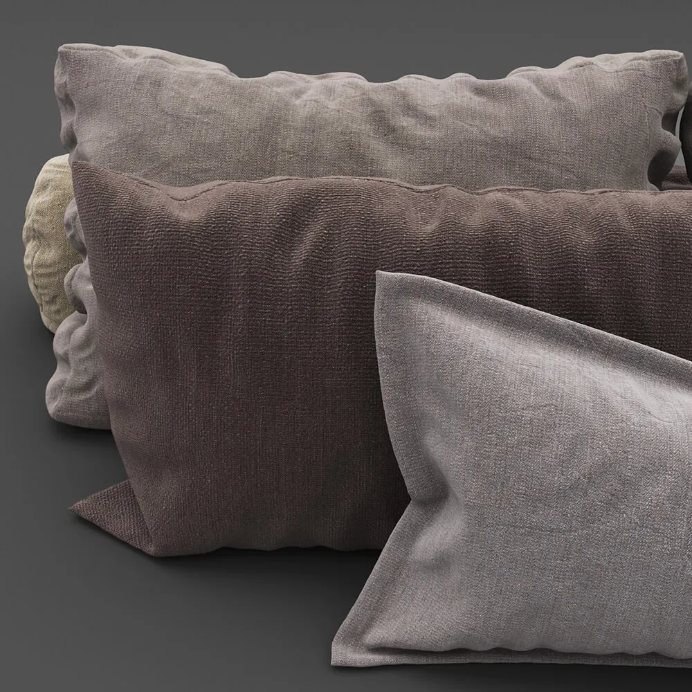 decoration - Set of large and small pillows 3D Model