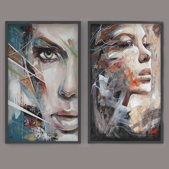 decoration - Set of modern paintings ART 3D Model