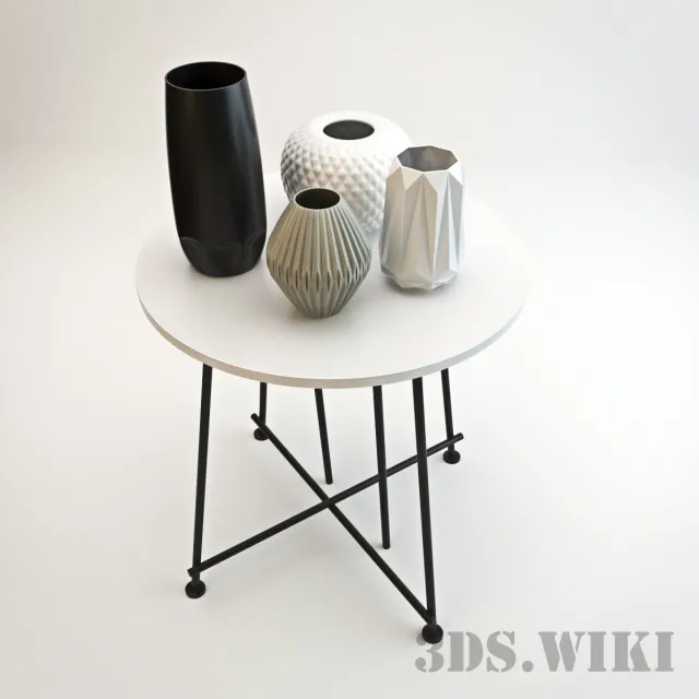 decoration - Set of modern vases 3D Model