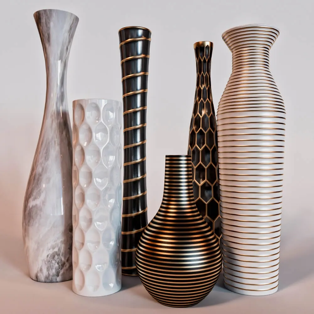 decoration - Set of modern vases 3D Model