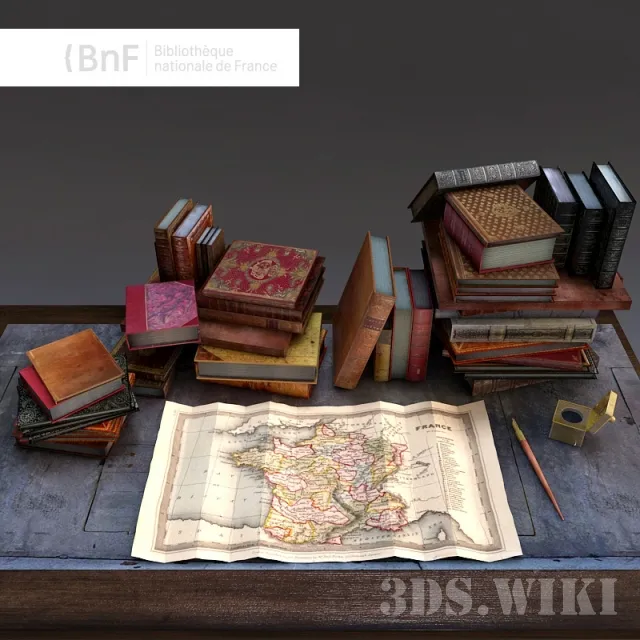decoration - Set of old books 3D Model