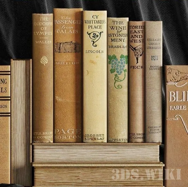 decoration - Set of old books 3D Model