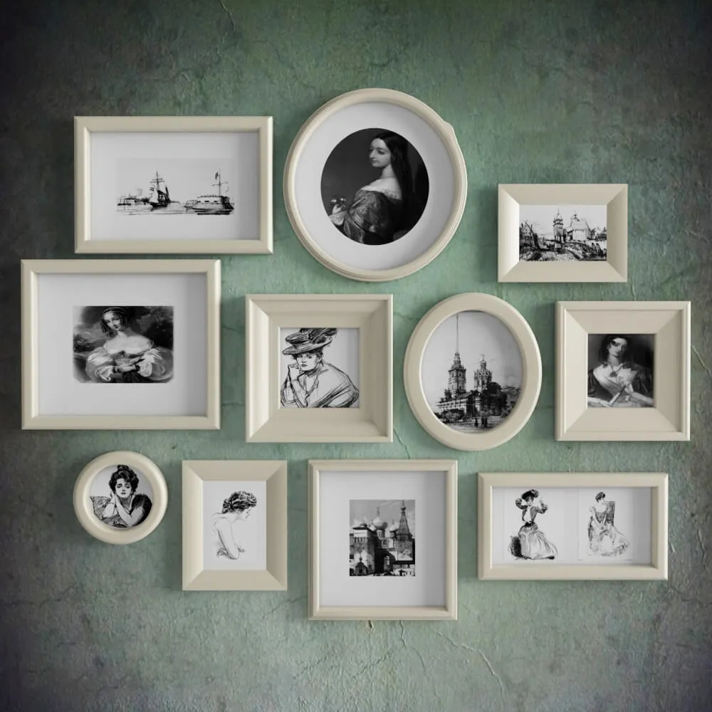 decoration - Set of paintings 4 3D Model