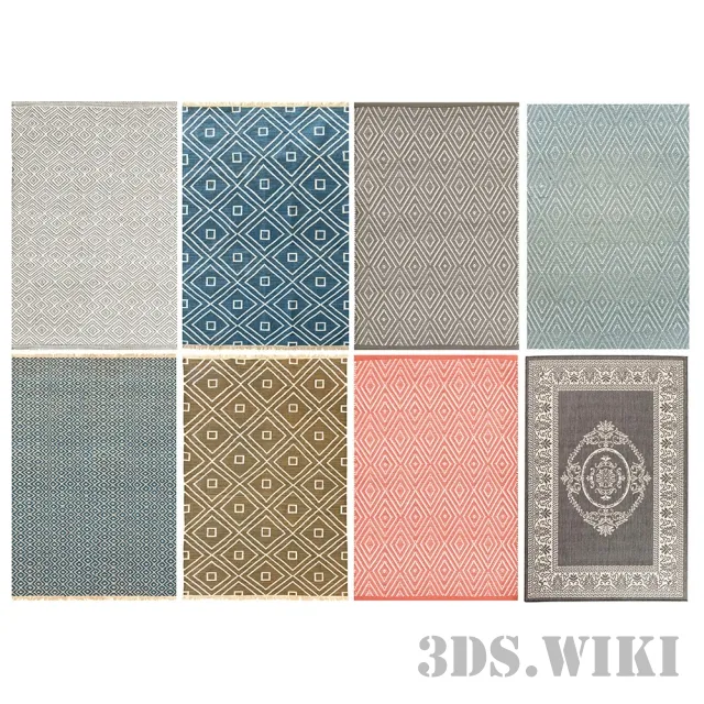 decoration - Set of vintage carpets 3D Model