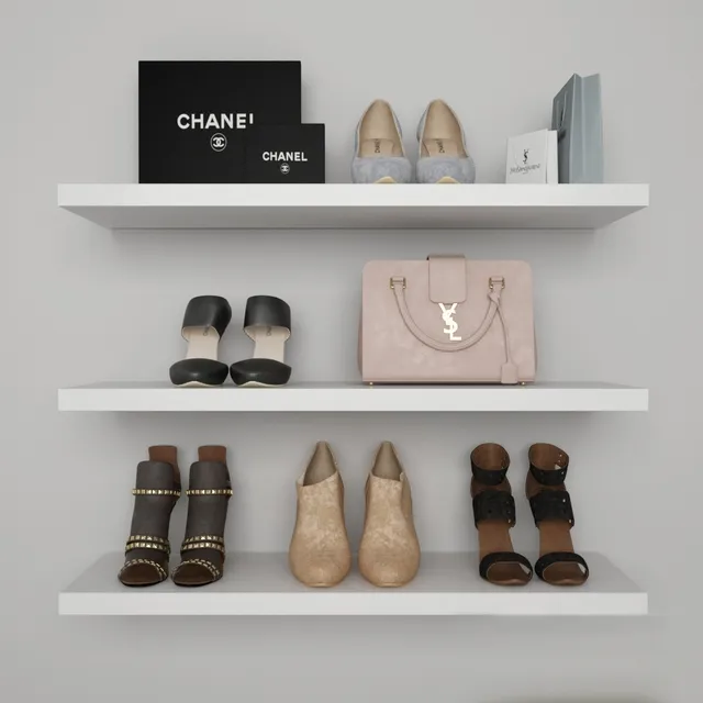 decoration - Set of women's shoes 3D Model