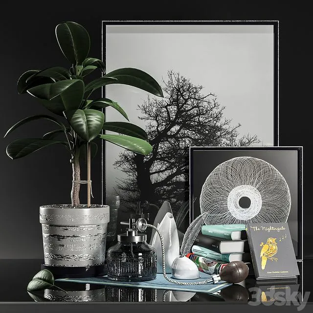 DECORATION SET WITH FIKUS 3D Model