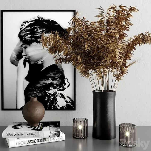 Decoration set with picture 3D Model