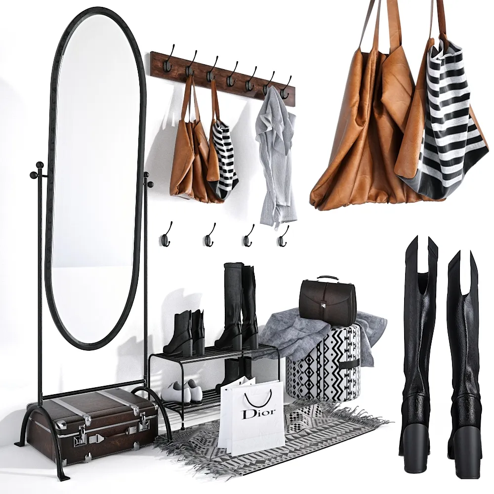 decoration - Sets in the hallway 82 3D Model