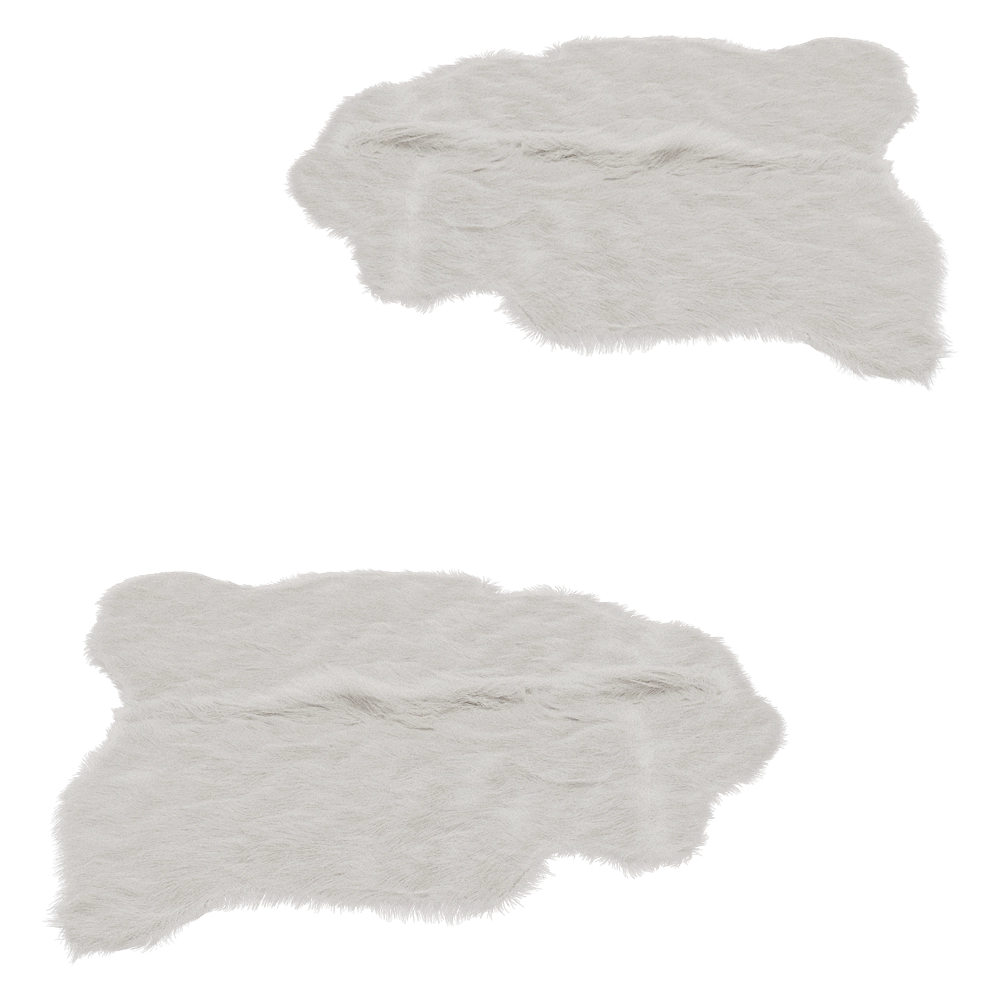 decoration - Sheep skin carpet 3D Model