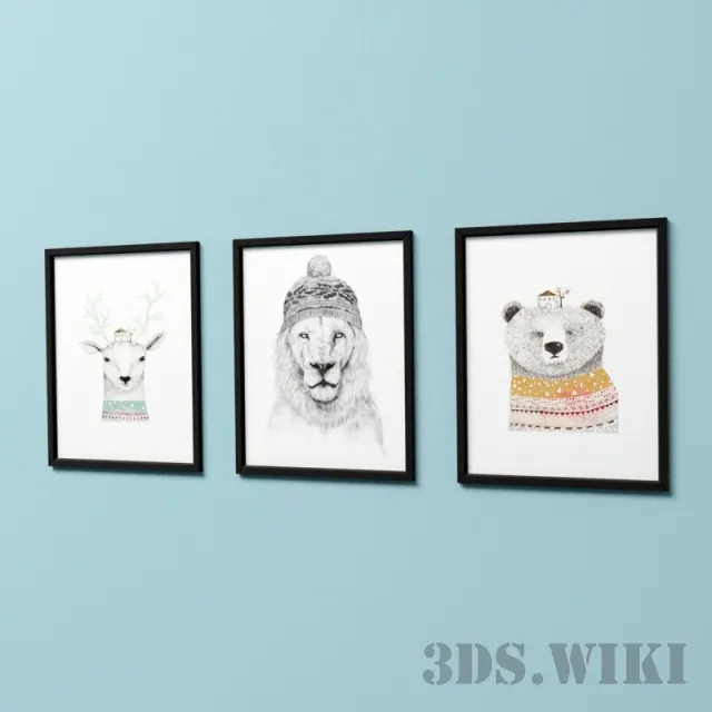 decoration - Simple wall art 3D Model