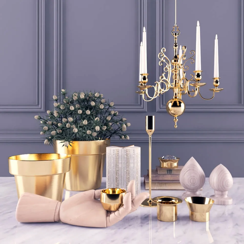 decoration - Skultuna decor set 3D Model