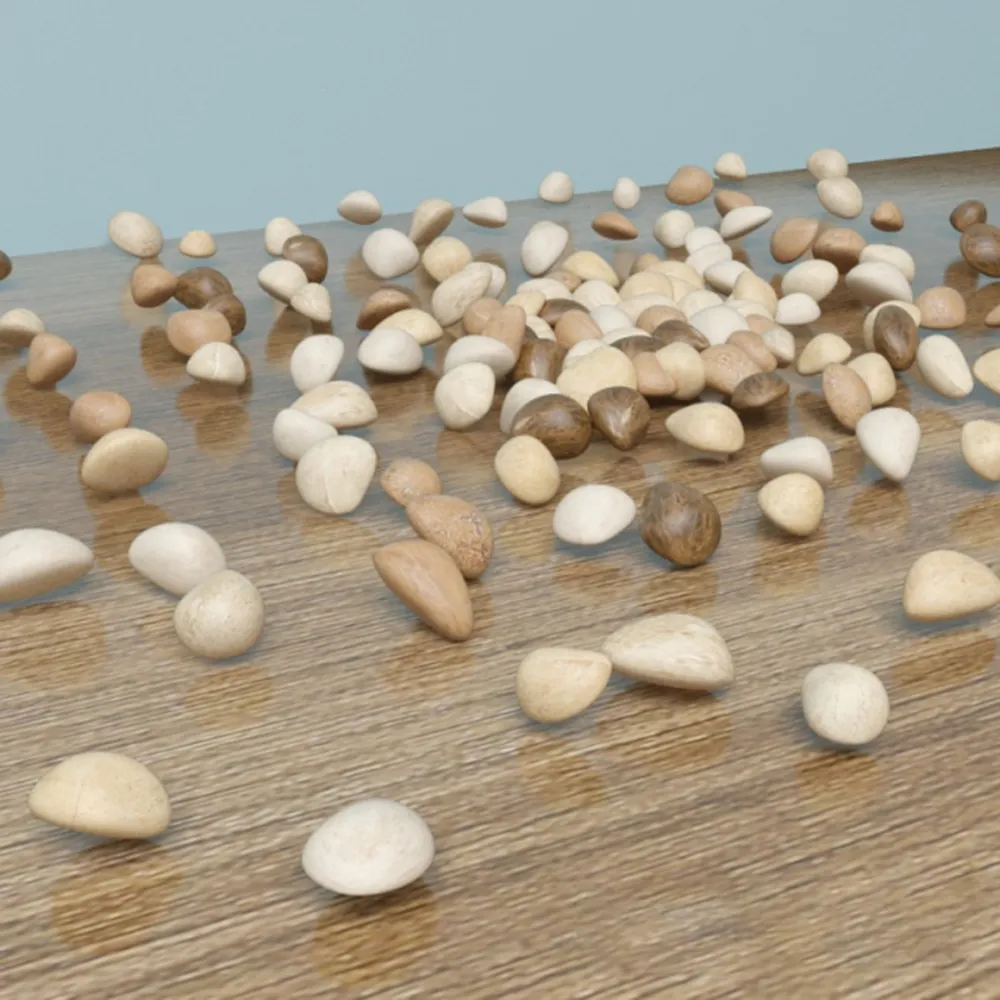 decoration - Small round sea stones 3D Model