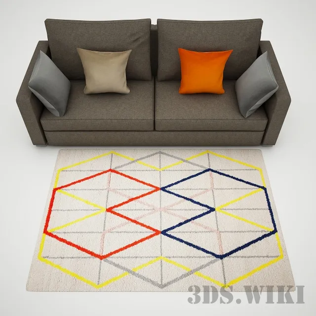 decoration - Sofa and carpet from IKEA 3D Model