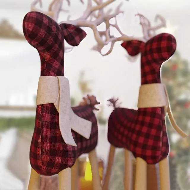decoration - Soft Decorative Pottery Barn Deer 3D Model