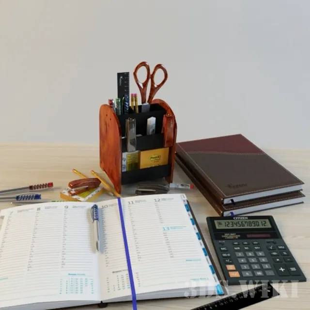 decoration - Stationery set 3D Model