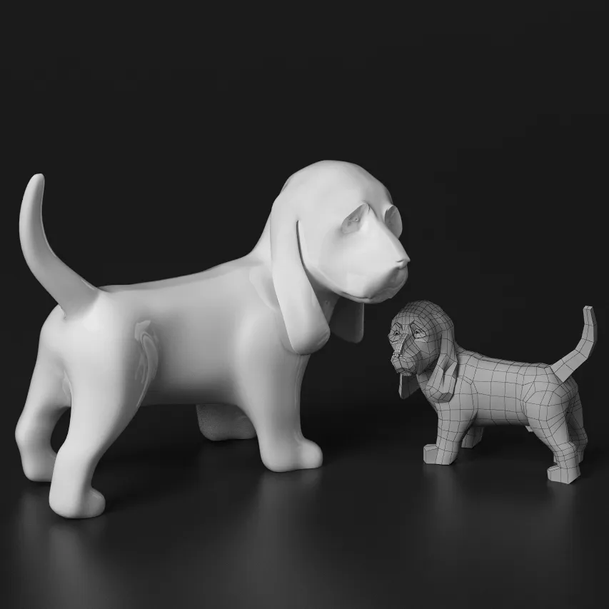 decoration - Statuette. Basset Hound 3D Model