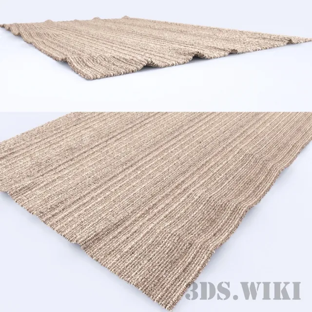 decoration - Striped plain rug 3D Model