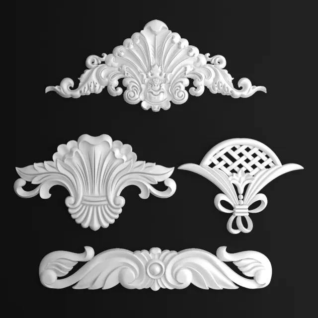 decoration - Stucco cartouche crown 3D Model