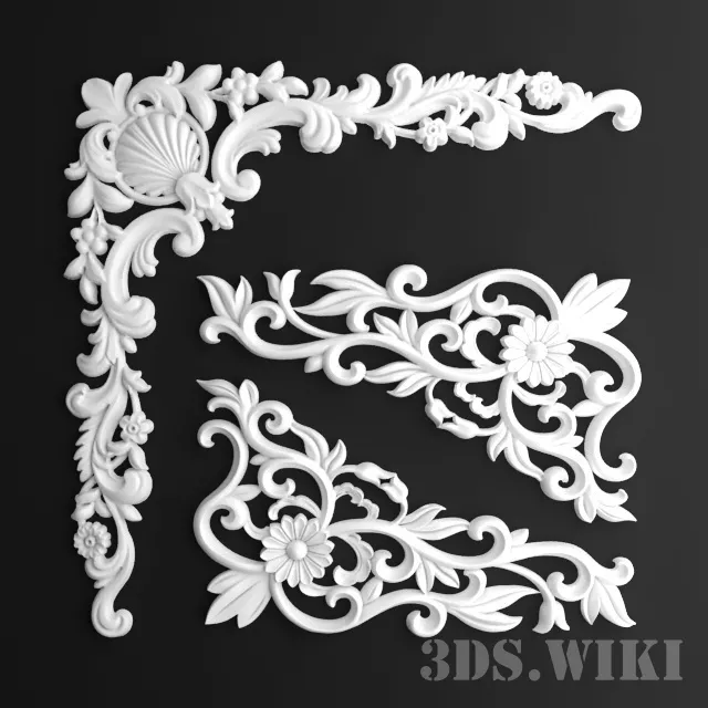 decoration - Stucco - modern beautiful patterns 3D Model