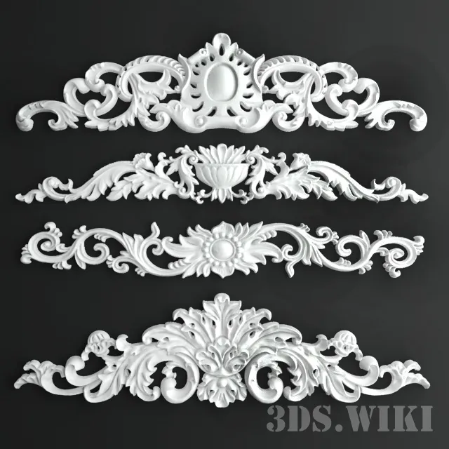 decoration - Stucco molding - patterns for the interior 3D Model