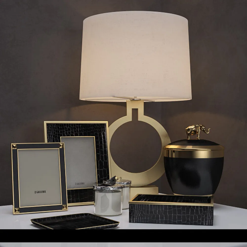 decoration - Table lamp and picture frames 3D Model