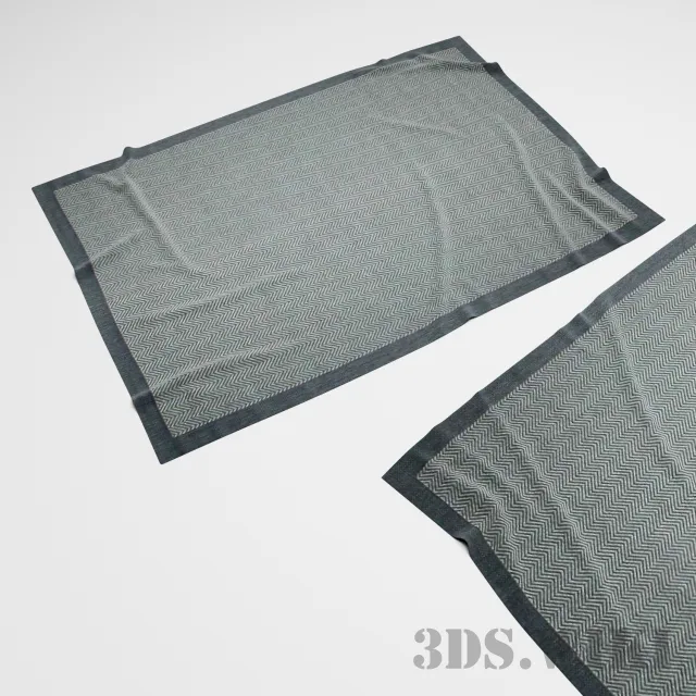 decoration - Thin plain carpet 3D Model