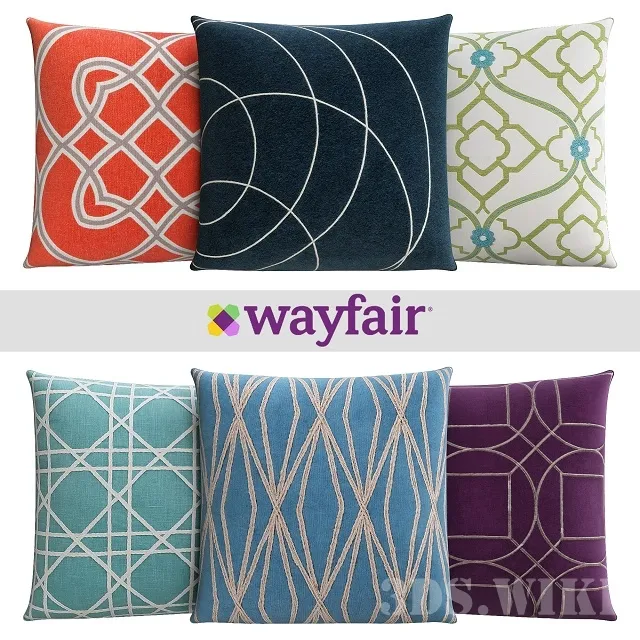 decoration - Throw pillows from Wayfair Shop 8 3D Model
