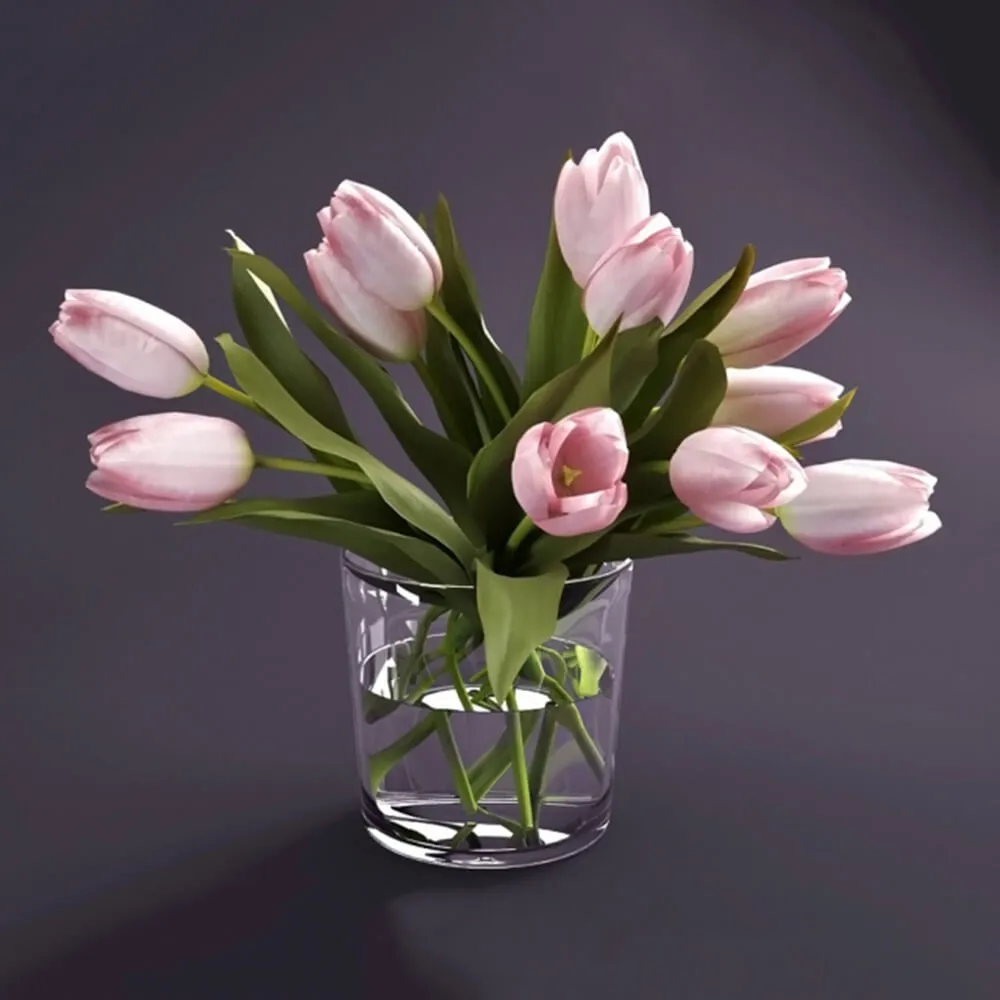 decoration - Tulips 3D Model