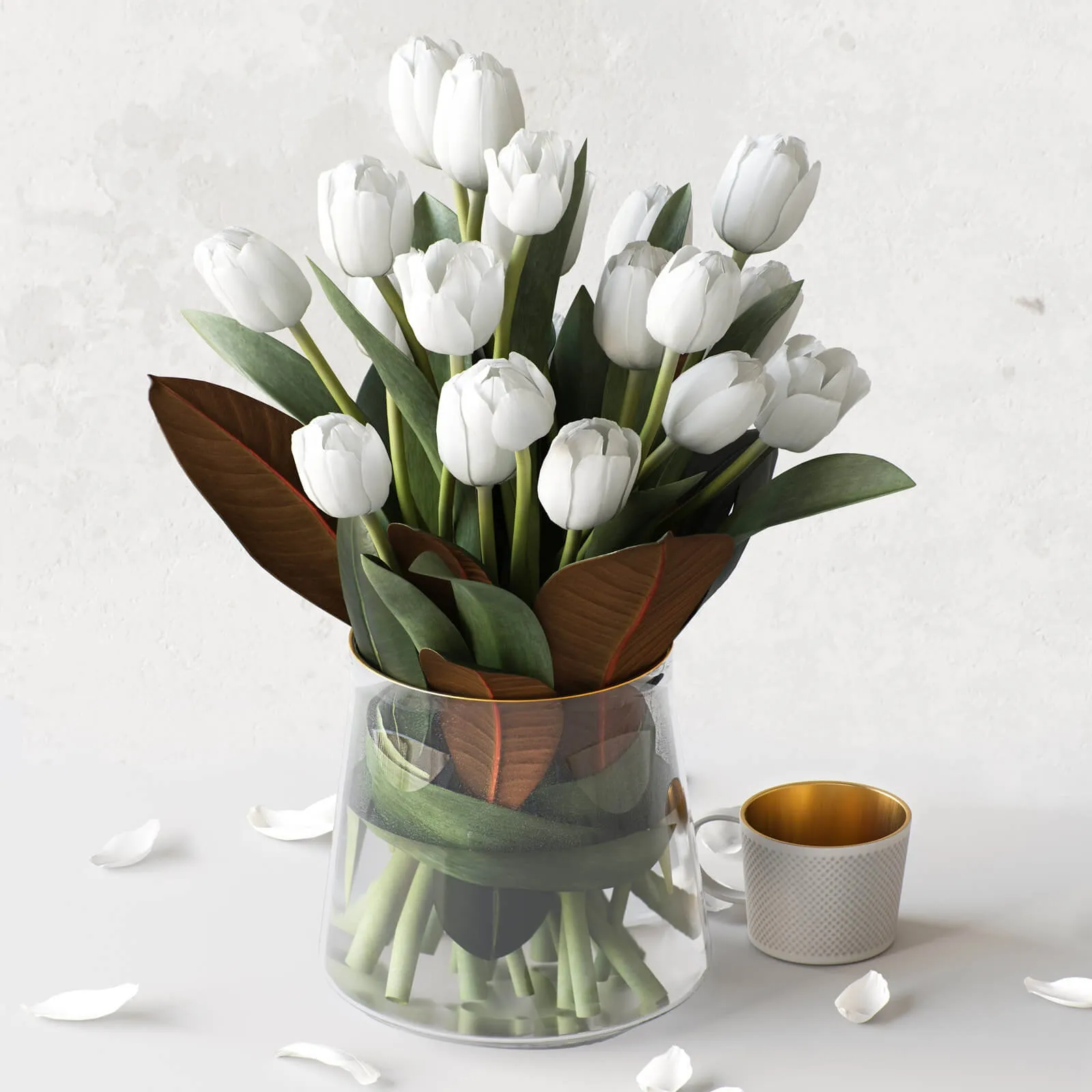 decoration - Tulips in a vase 3D Model
