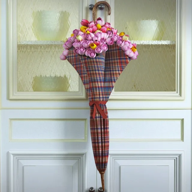 decoration - Umbrella with flowers 3D Model