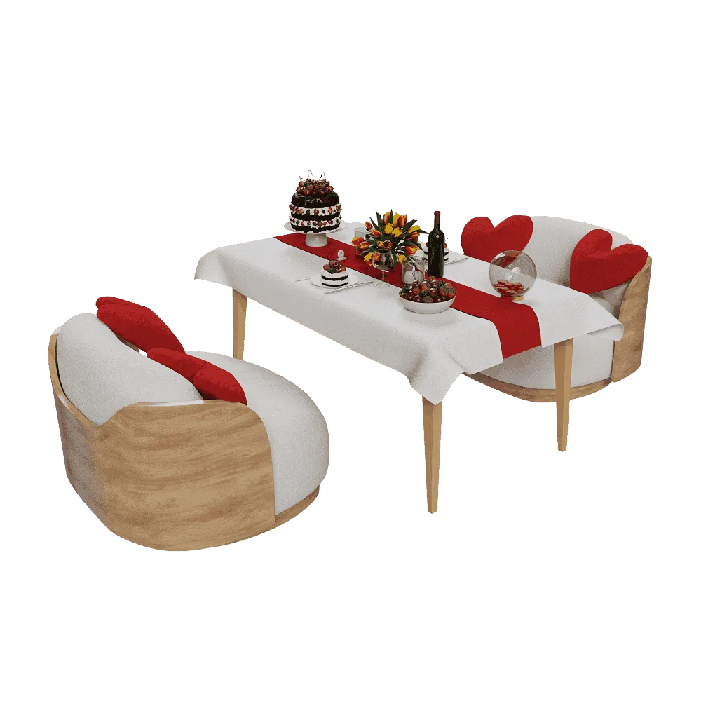 decoration - Valentine set 3D Model
