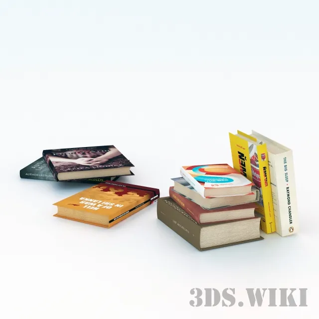 decoration - Various books for the interior 3D Model