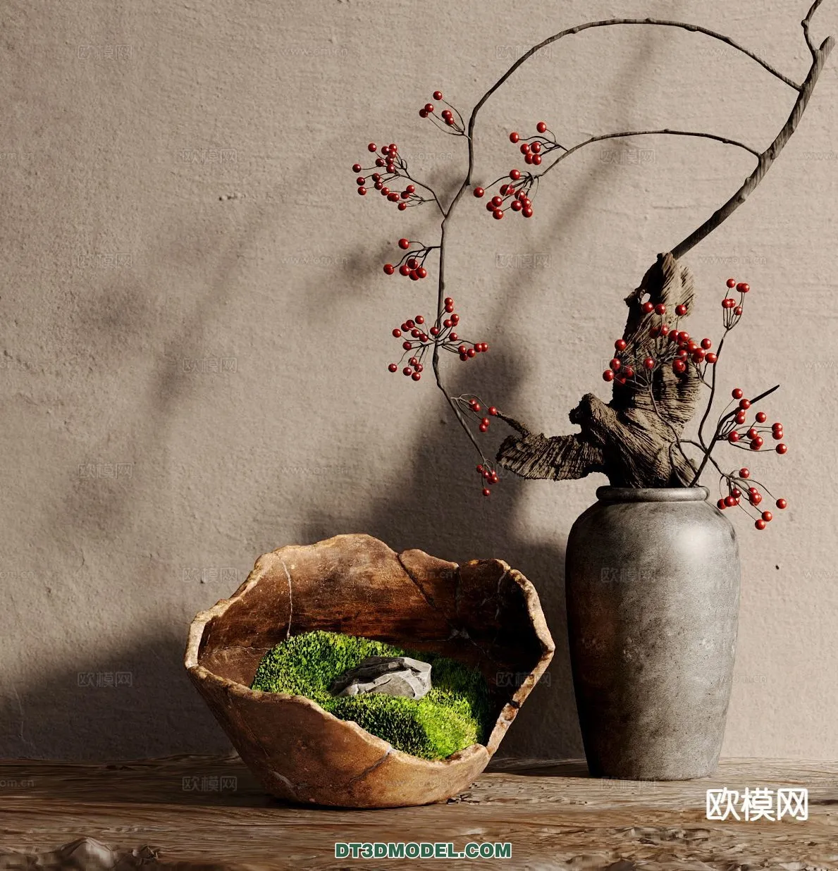 DECORATION - VASE - 3D Model For Interior Design - 689