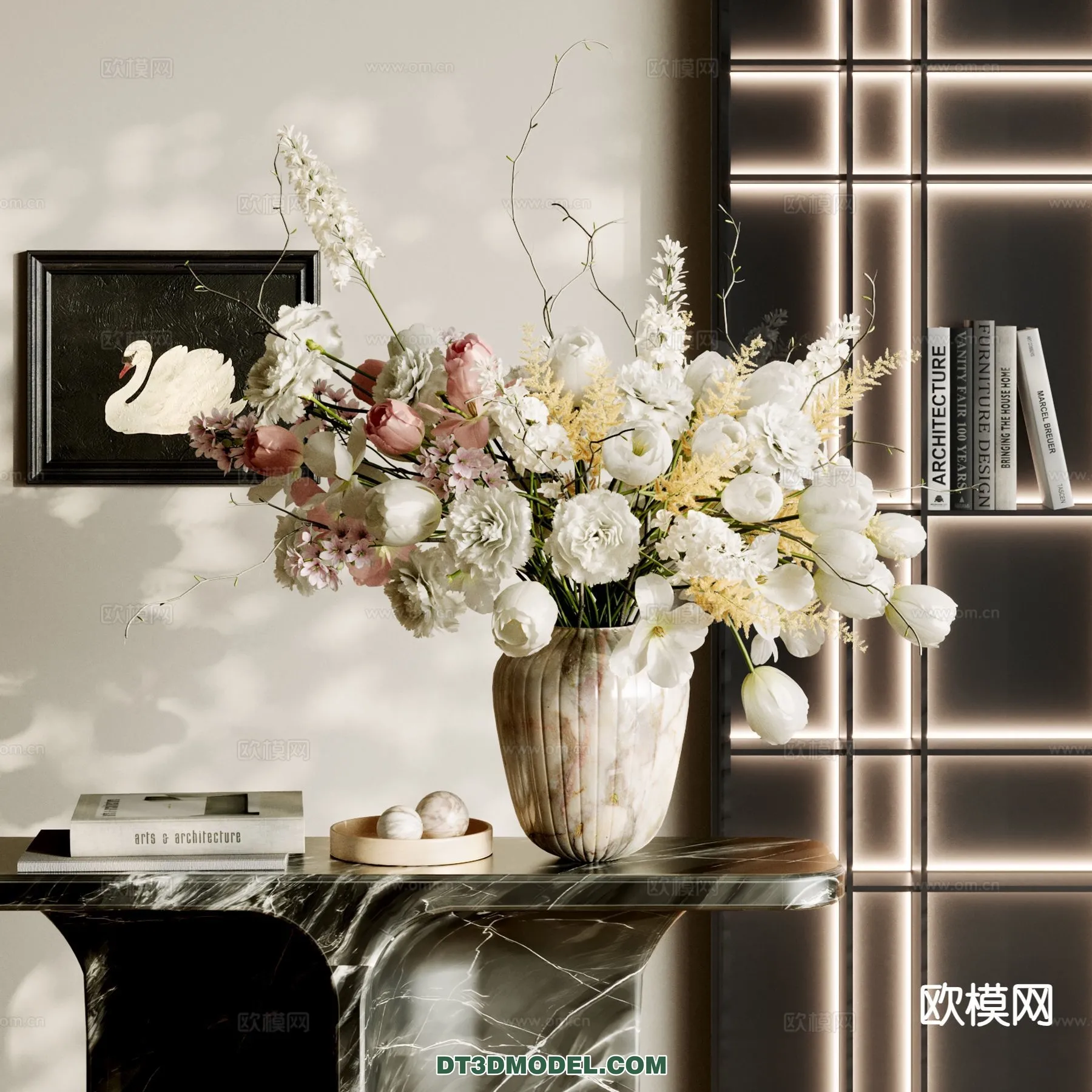 DECORATION - VASE - 3D Model For Interior Design - 690