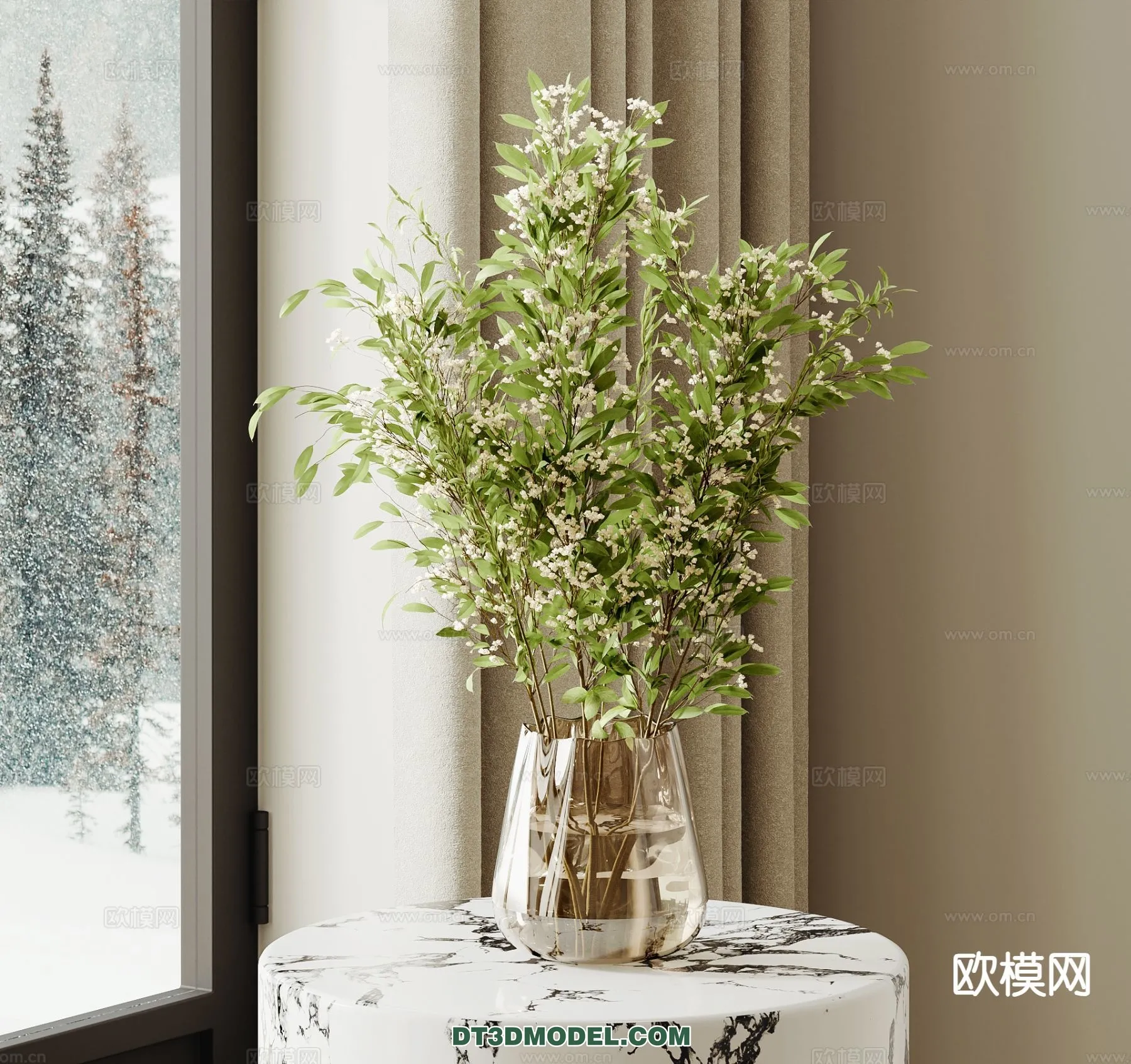 DECORATION - VASE - 3D Model For Interior Design - 692