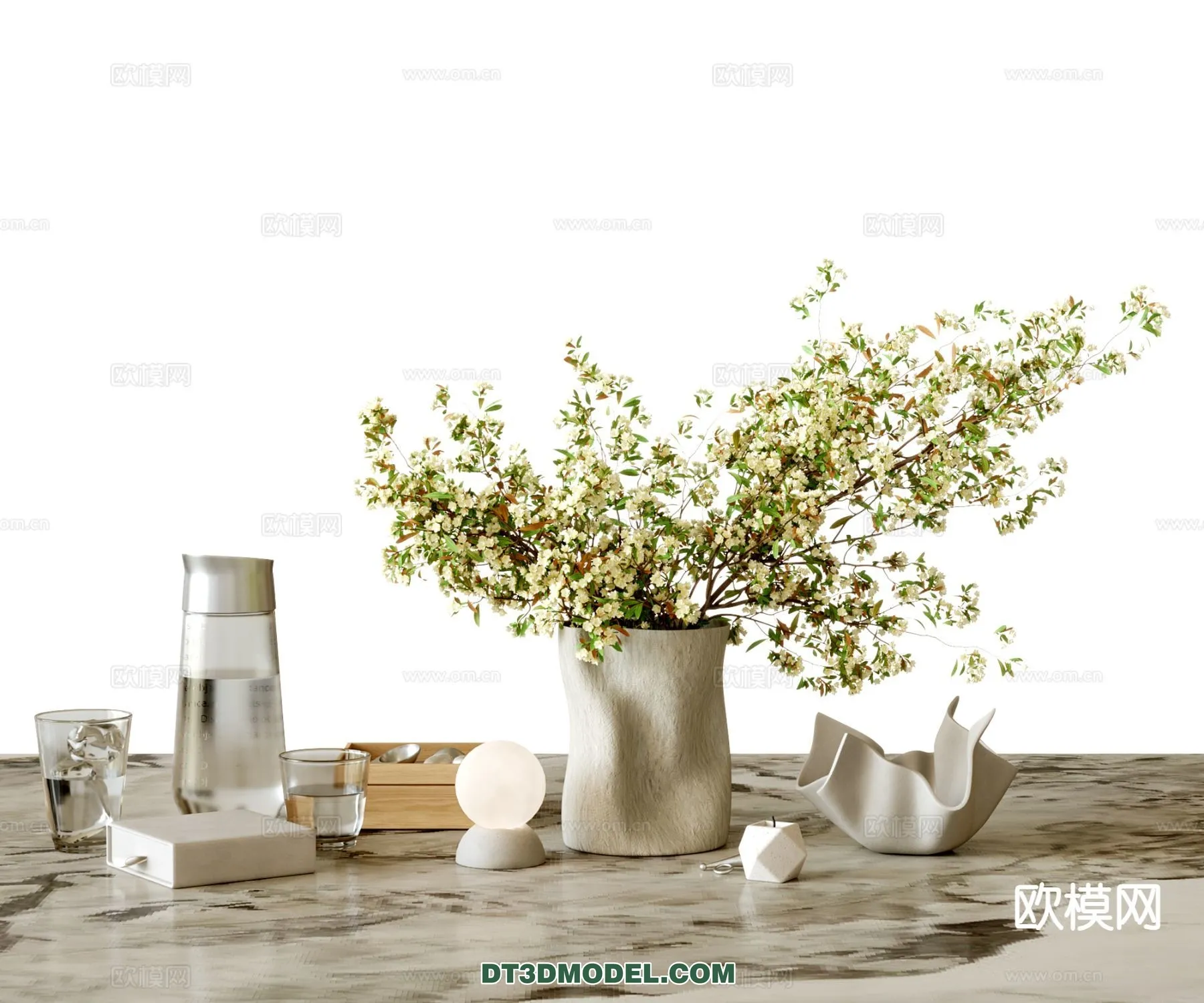DECORATION - VASE - 3D Model For Interior Design - 693