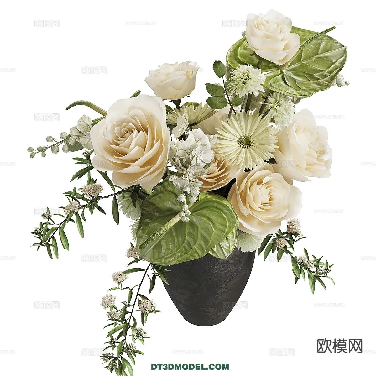 DECORATION - VASE - 3D Model For Interior Design - 701