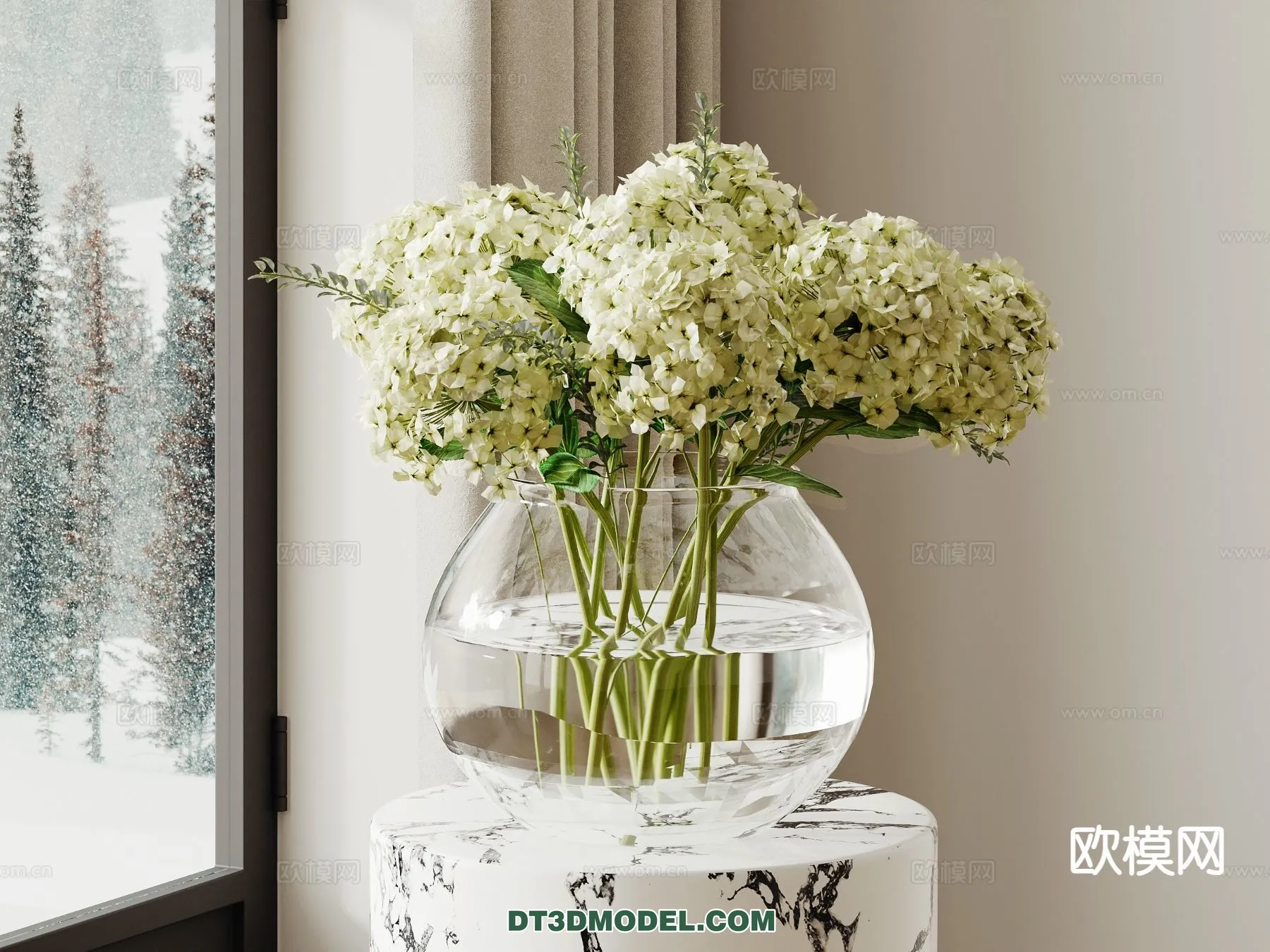 DECORATION - VASE - 3D Model For Interior Design - 704